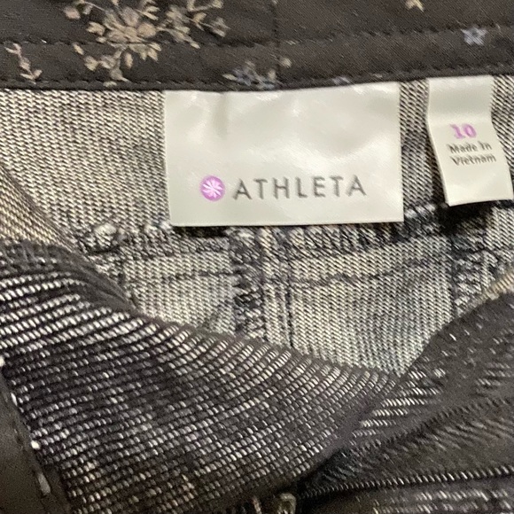 Athleta 10 black/charcoal corduroy mini skirt - Picture 9 of 10